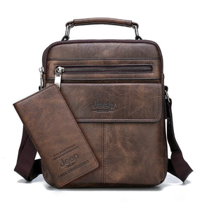 Bolsa Pequena Couro Genuíno Masculina